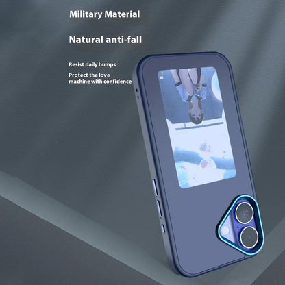 Funda E-Ink para iPhone 13 Plus con pantalla personalizable mediante proyección NFC de 4 colores