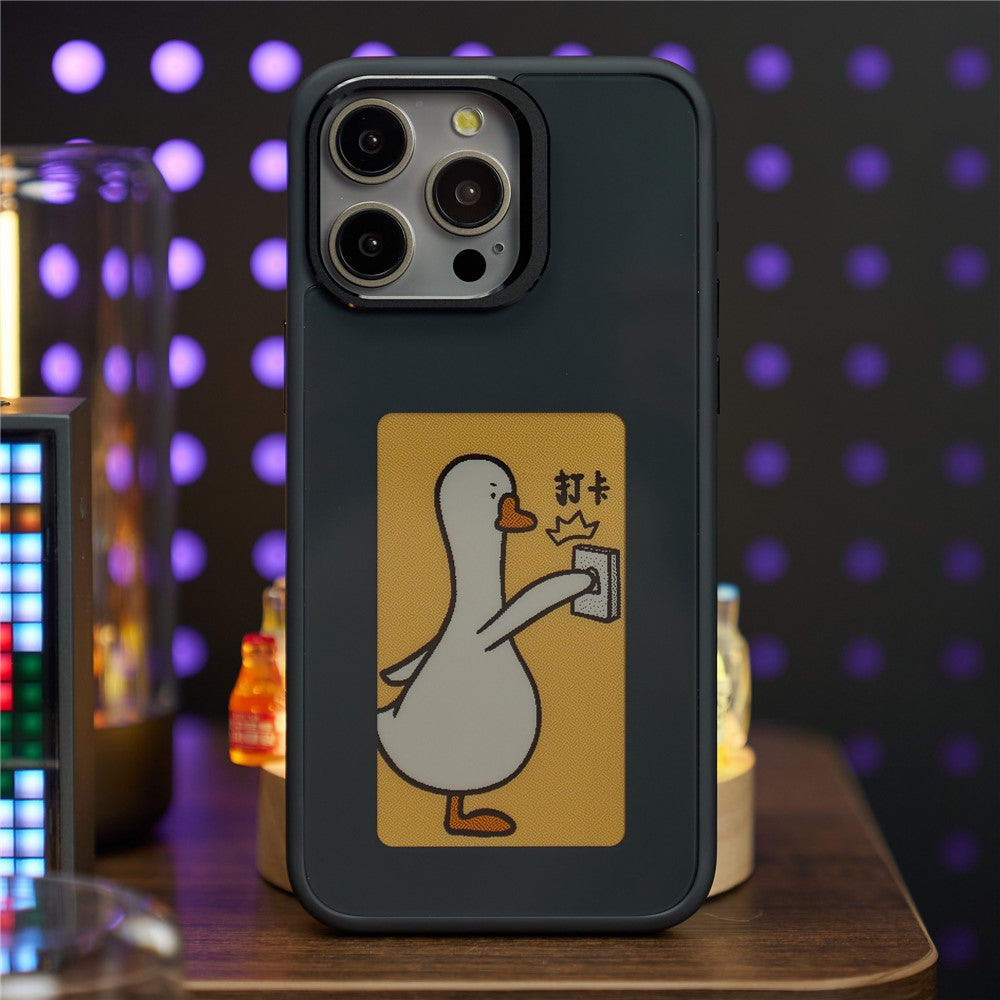 Funda E-Ink para iPhone 13 Pro con pantalla personalizable mediante proyección NFC de 4 colores