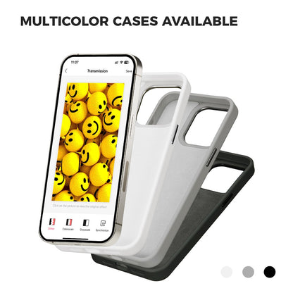 Funda E-Ink para iPhone 13 Pro con pantalla personalizable mediante proyección NFC de 4 colores