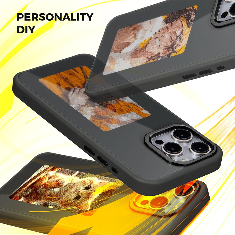 Funda E-Ink para iPhone 13 Pro Max con pantalla personalizable mediante proyección NFC de 4 colores