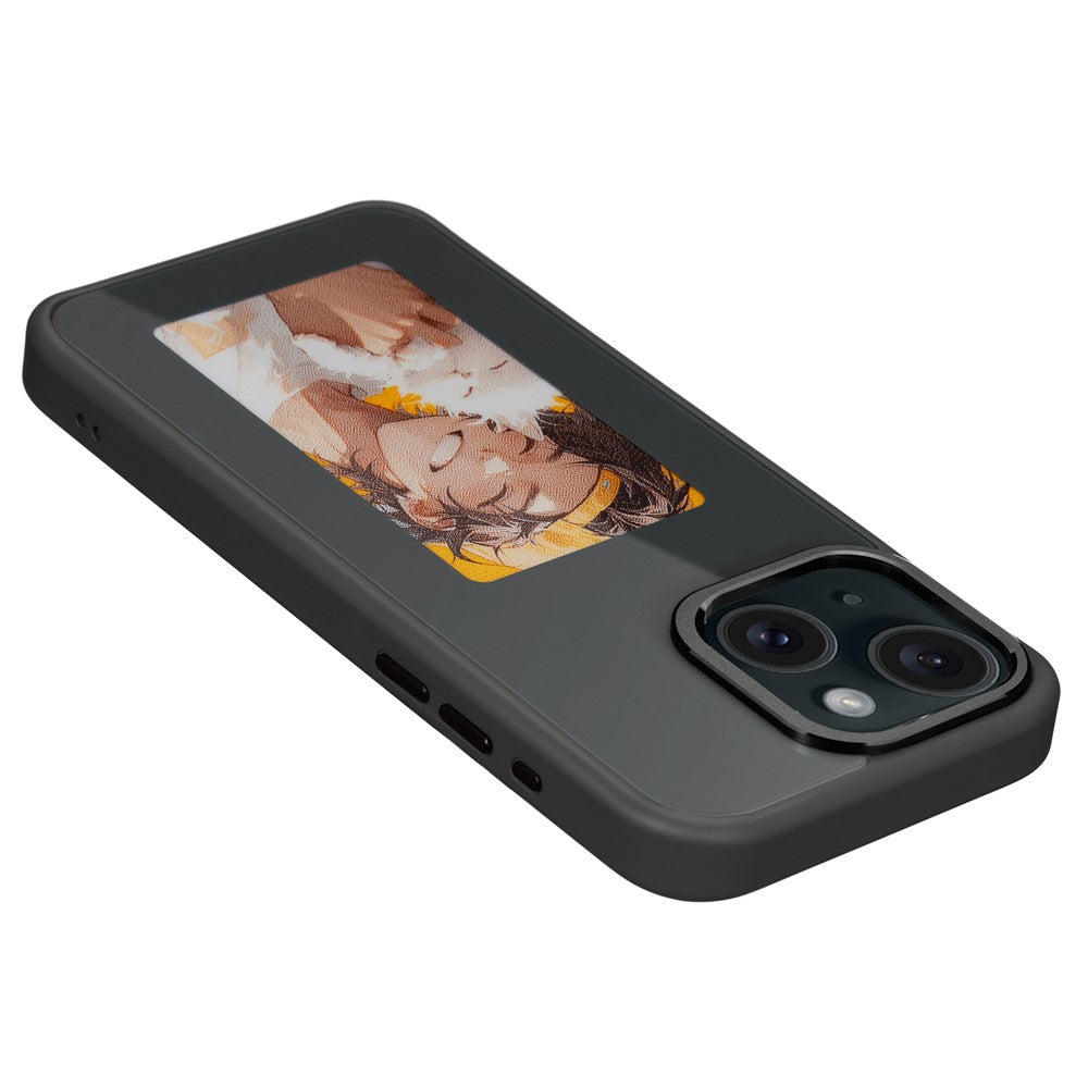 Funda E-Ink para iPhone 13 y 14 con pantalla personalizable mediante proyección NFC de 4 colores