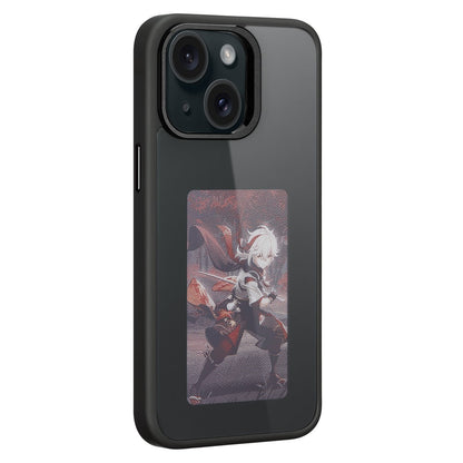 Funda E-Ink para iPhone 13 y 14 con pantalla personalizable mediante proyección NFC de 4 colores